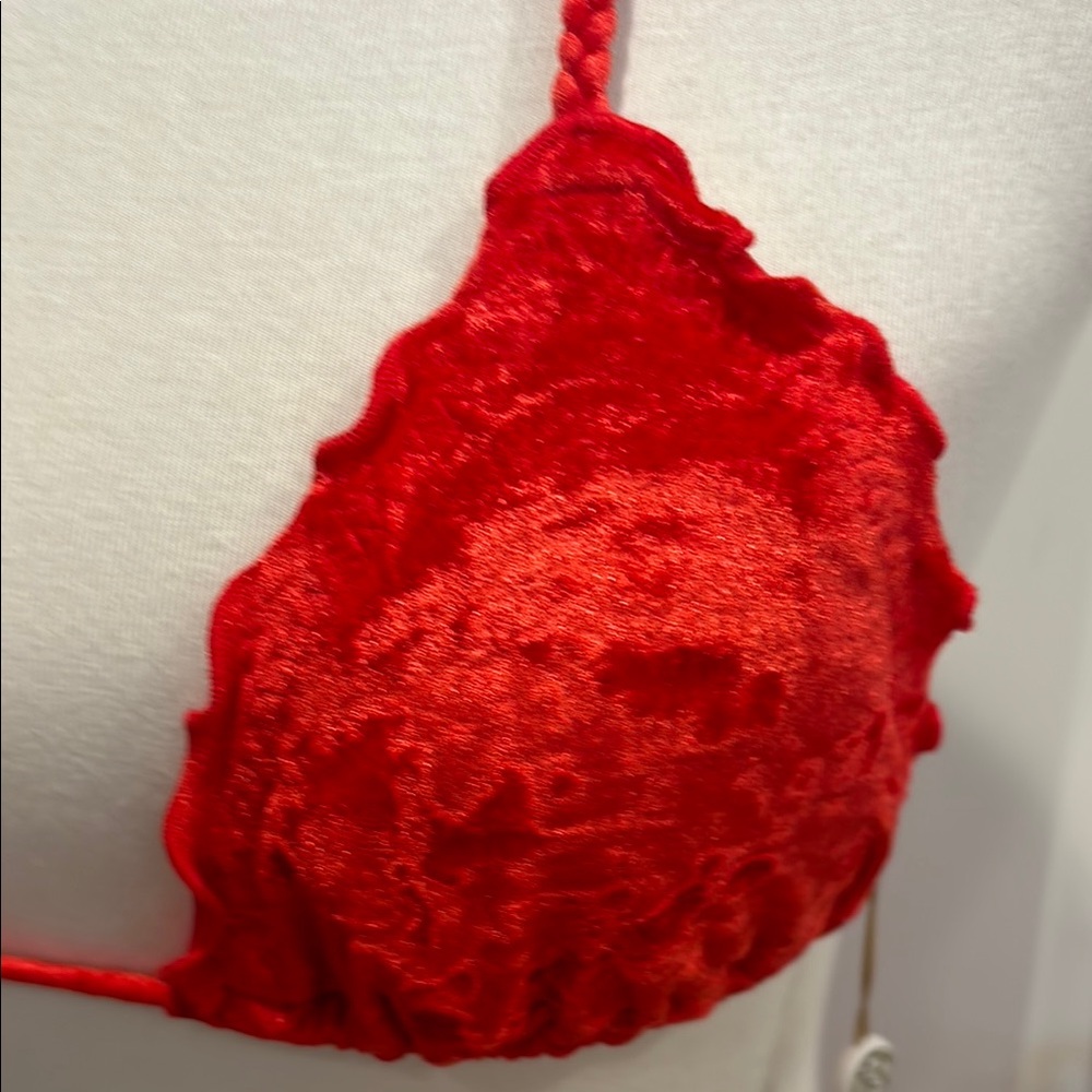 Red Lace Halter Bikini Set by Luli Fama - Picture 3 of 5